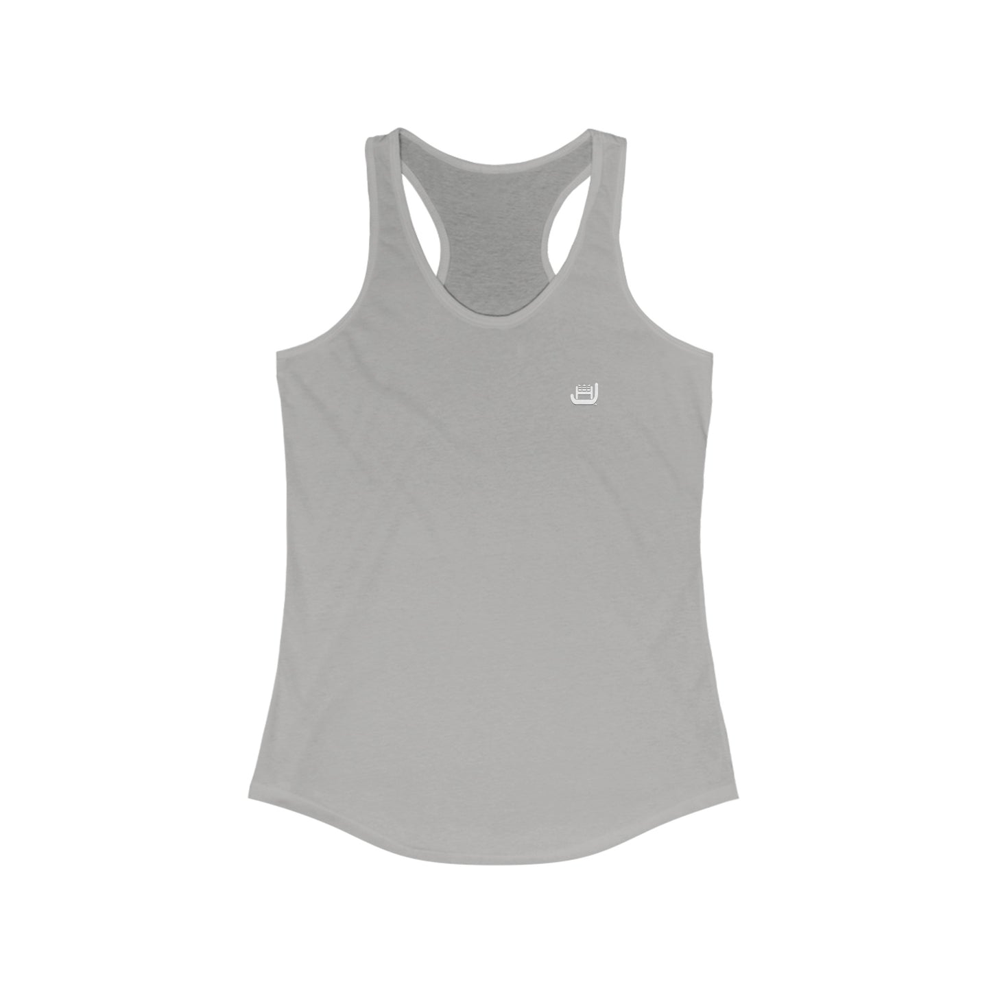 Women's Racerback Tank White Logo